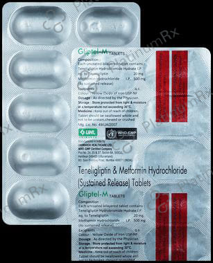 Gliptel M 500/20mg Tablet SR 10s