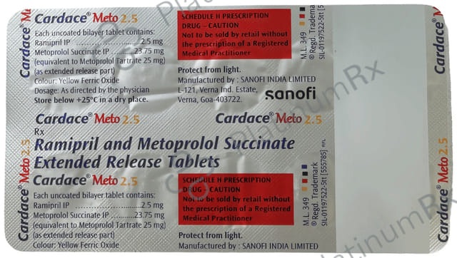 Cardace Meto 25/2.5mg Tablet 10s