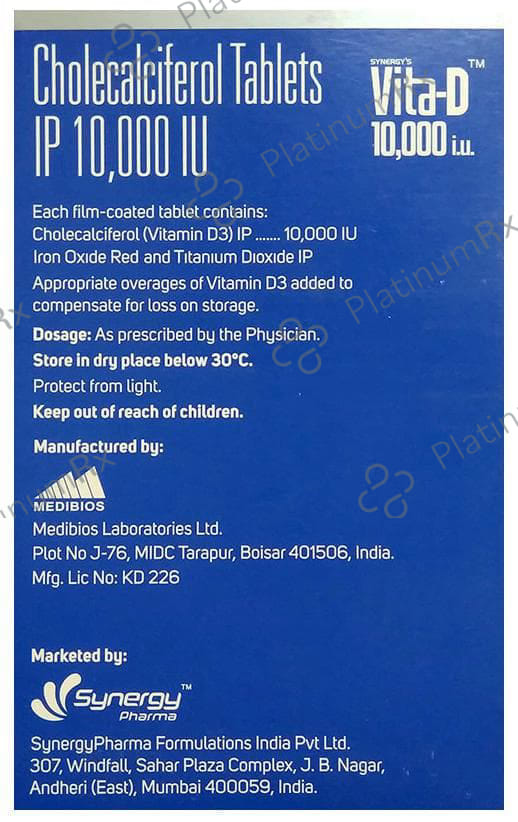 Vita D 10000IU Tablet 10s