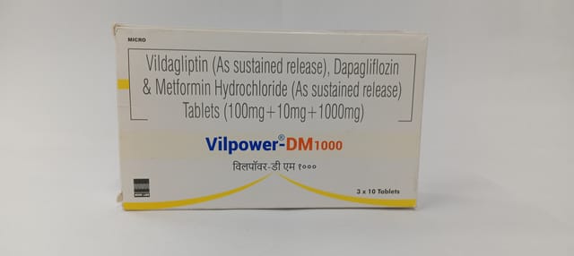 Vilpower DM 10/1000/100mg Tablet 10s