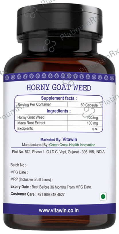 Vitawin Horny Goat Weed Vegetarian Capsule