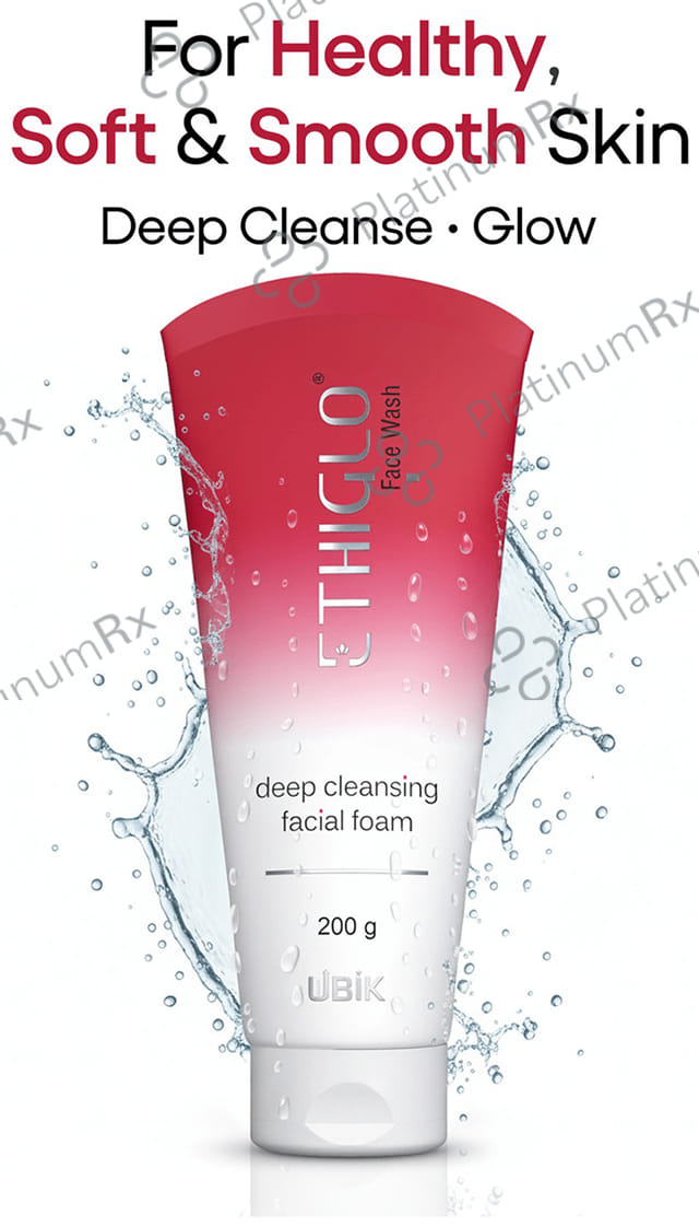 Ethiglo Paraben Free Face Wash Skin Whitening & Deep Cleansing Facial Foam 200gm