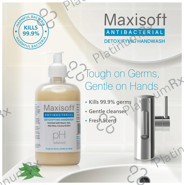 Maxisoft Antibacterial Detoxifying Handwash (500ml Each) 1 Bottle