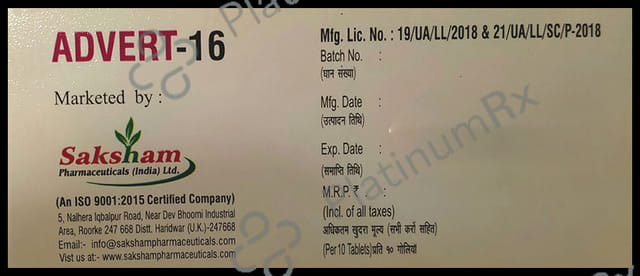 Advert 16mg Tablet 10s