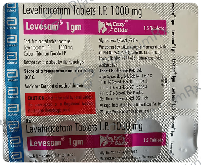 Levesam 1gm Eazy Glide Tablet 15s