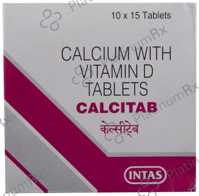 Calcitab 500mg/500IU Tablet 15s