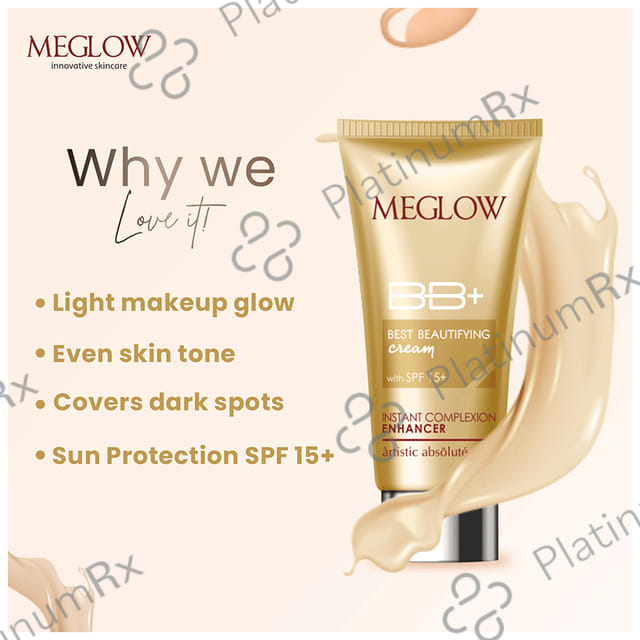 Meglow BB+ Best Beautifying SPF15+ Cream 30gm