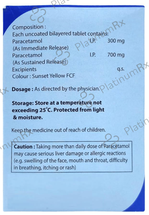 Paravax 300/700mg Tablet SR 10s