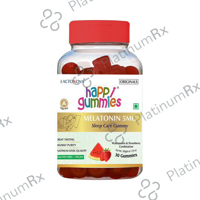 Lactonova Happi Gummies Melatonin 5mg - Flavour - Watermelon & Strawberry Combination Gluten Free