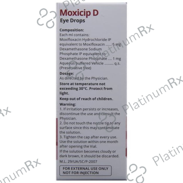 Moxicip D Eye Drop 5ml