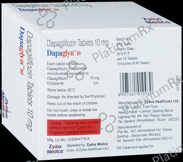 Dapaglyn 10mg Tablet 15s