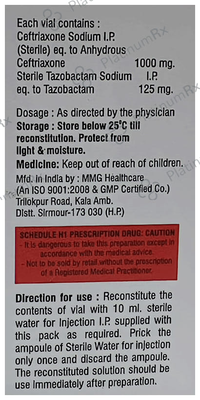 Diotaz 1000/125mg Injection 1s