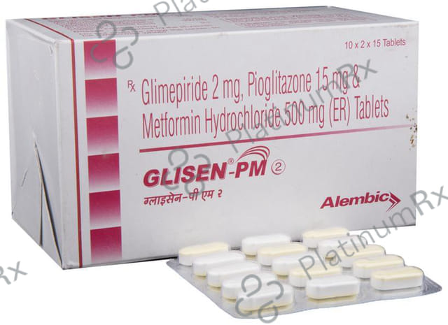 Glisen PM 2/500/15mg Tablet ER 15s