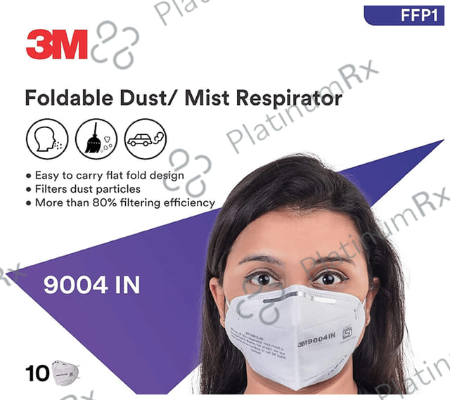 3M 9004IN Dust/Mist Respirator Mask 5 masks