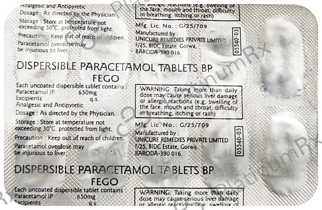 Fego 650mg Tablet
