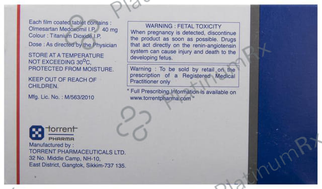 Olmetor 40mg Tablet 10s