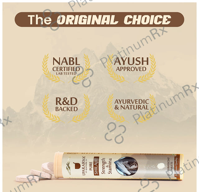 Upakarma Ayurveda Pure Shilajit Effervescent Tablet