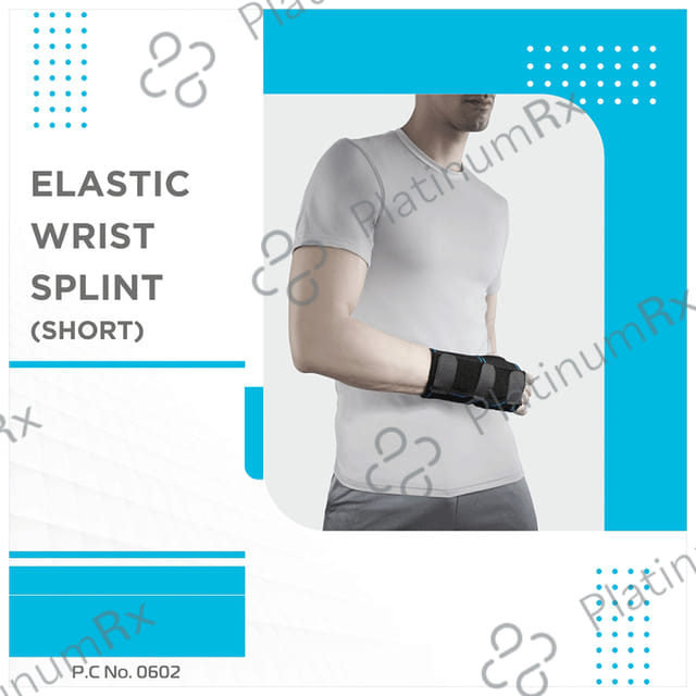 Vissco Core 0602 Elastic Wrist Splint (Short) Black Universal