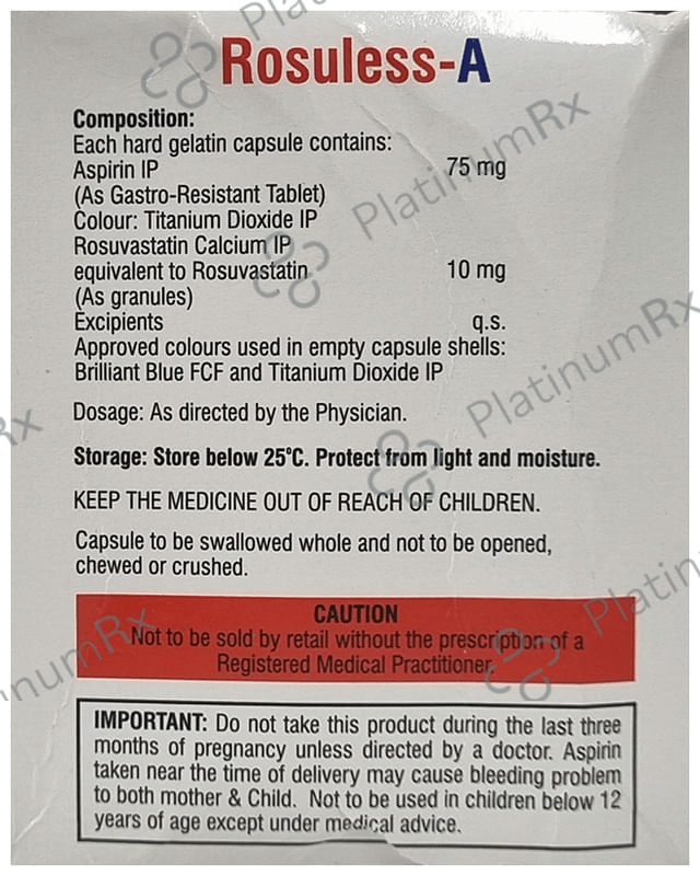 Rosuless A 10/75mg Capsule 10s