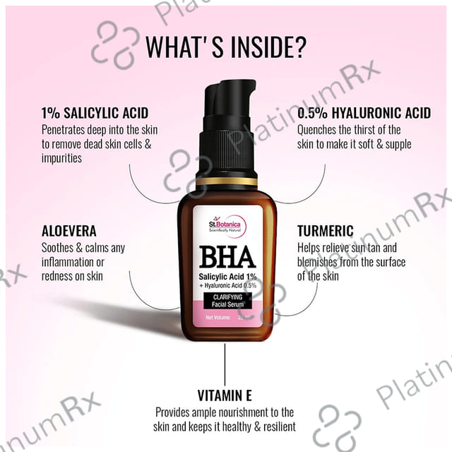 St.Botanica BHA Salicylic Acid 2% + Hyaluronic Acid 1% Clarifying Facial Serum