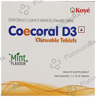 Coecoral D3 Chewable Mint Tablet 15s