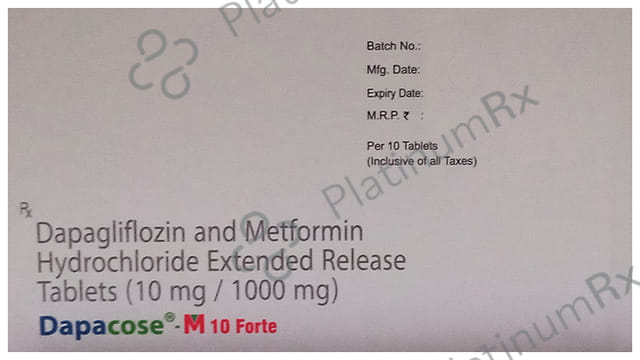 Dapacose M 10 Forte Tablet ER 10/1000mg 10s