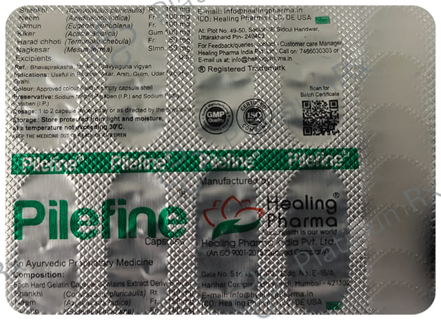 Pilefine Herbal Capsule 10s