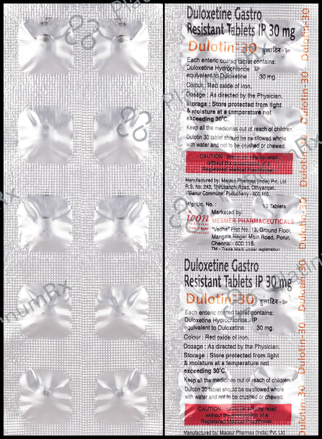 Dulotin 30mg Tablet 10s