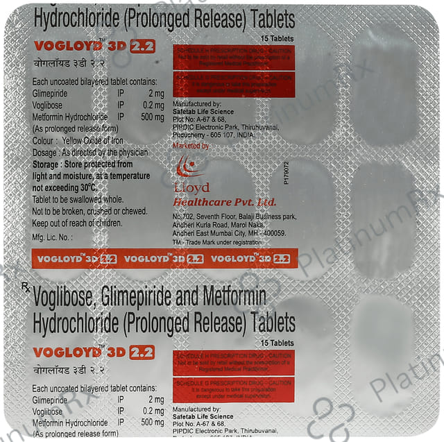 Vogloyd 3D 2.2mg Tablet SR 15s