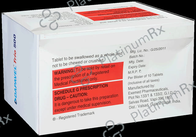 Dapavel Trio 10/500/100mg Tablet ER 10s