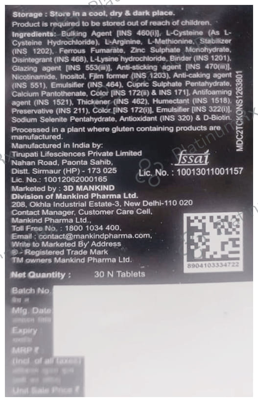Hairbless Tablet 30s