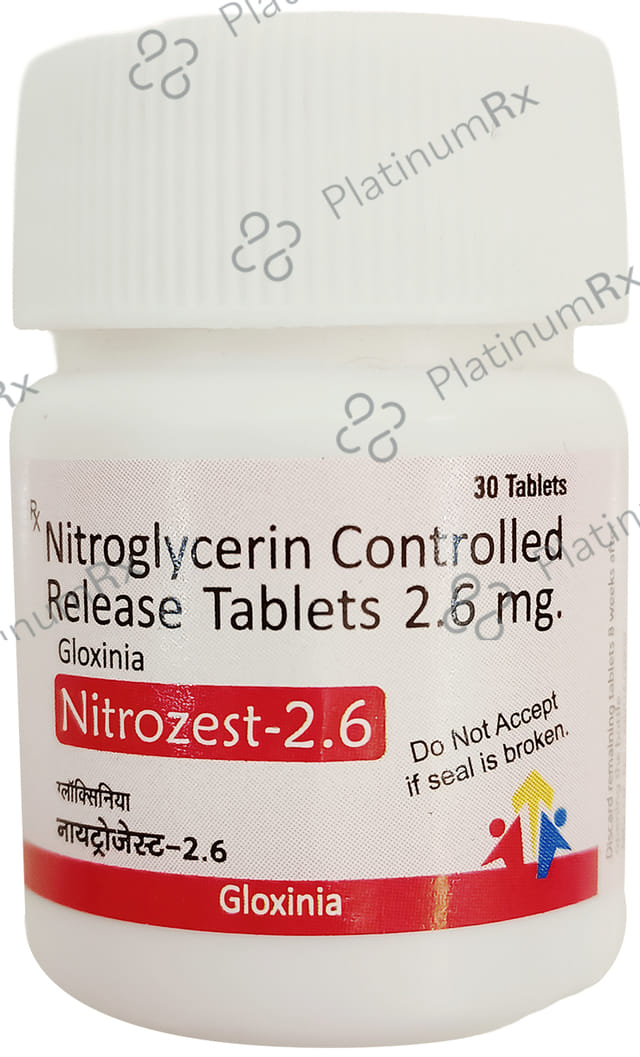 Nitrozest 2.6mg Tablet CR 30s