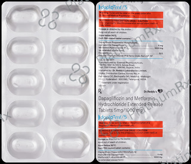 Daplo MF 5mg/1000mg Tablet
