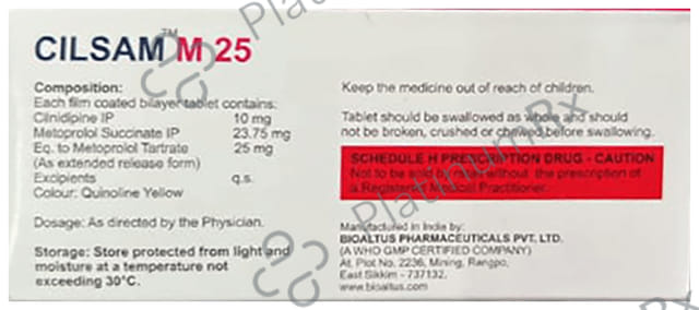 Cilsam M 25/10mg Tablet ER 10s