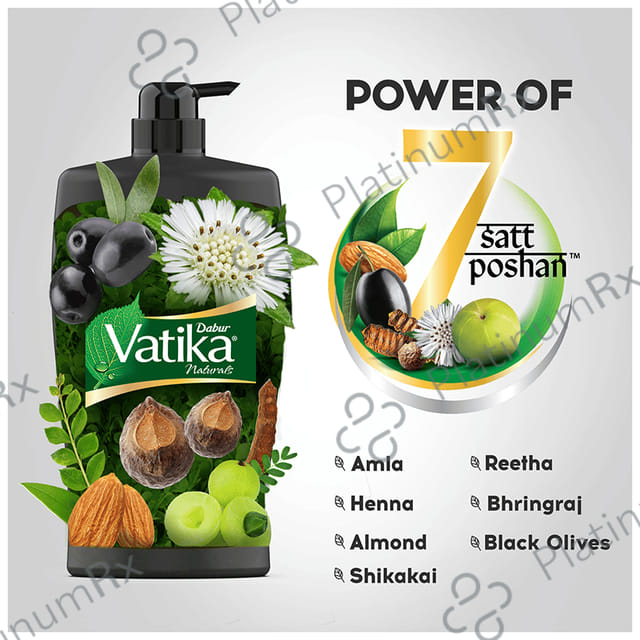 Dabur Vatika Naturals Amla & Bhringraj Long & Black Shampoo 640 ml