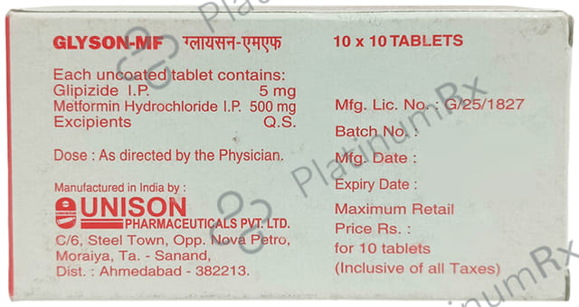 Glyson MF 5/500mg Tablet 10s