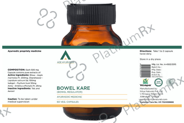 Age Ayurveda Bowel Care Veg Capsule