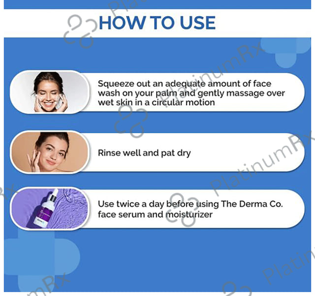 The Derma Co 1% Salicylic Acid Day & Night Face Wash Gel For Active Acne 100ml