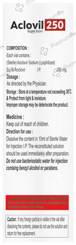 Aclovil 250mg Injection 1s