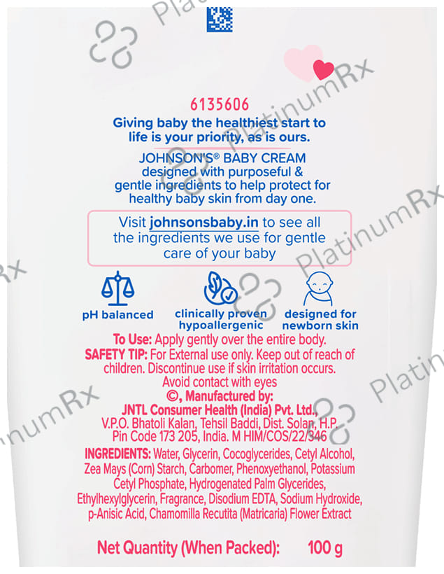 Johnson's Baby Cream 100gm