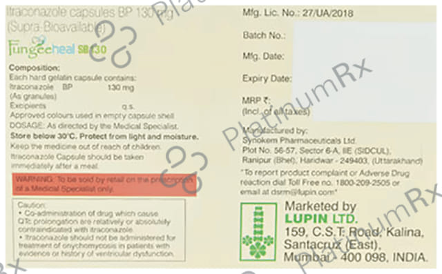 Fungeeheal SB 130mg Capsule