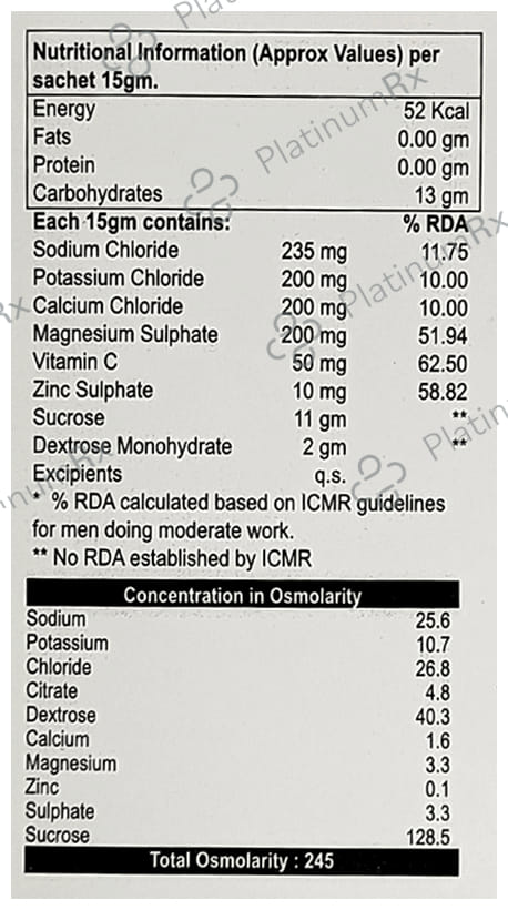 Fabnergy Electrolytes Sachet (15gm Each) Orange