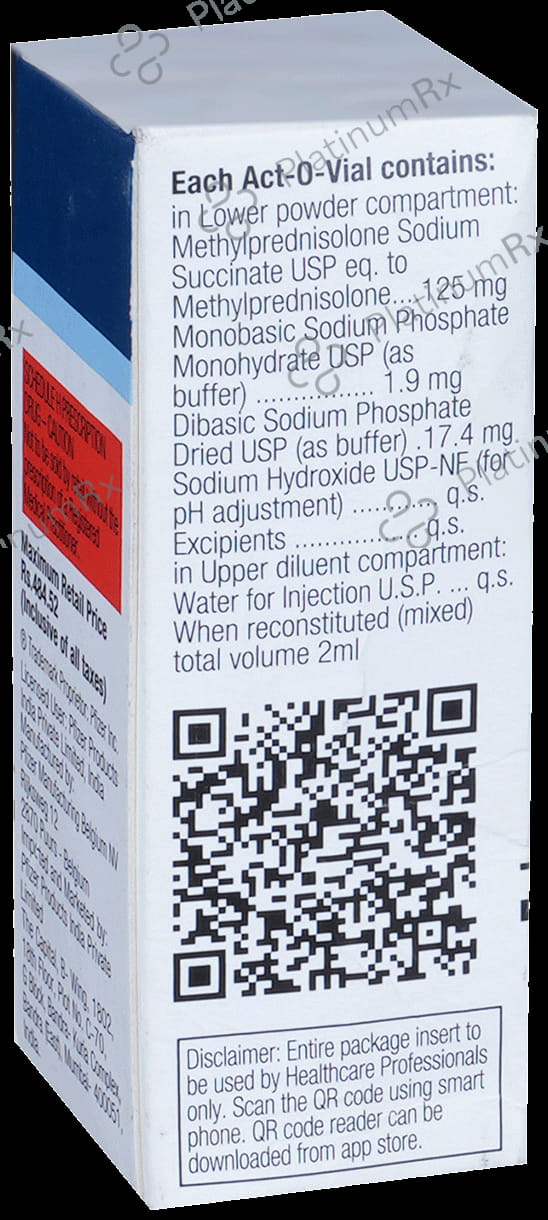 Solu Medrol 125mg Injection 2ml