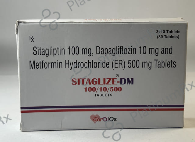 Sitaglize DM 100/10/500mg Tablet ER 10s