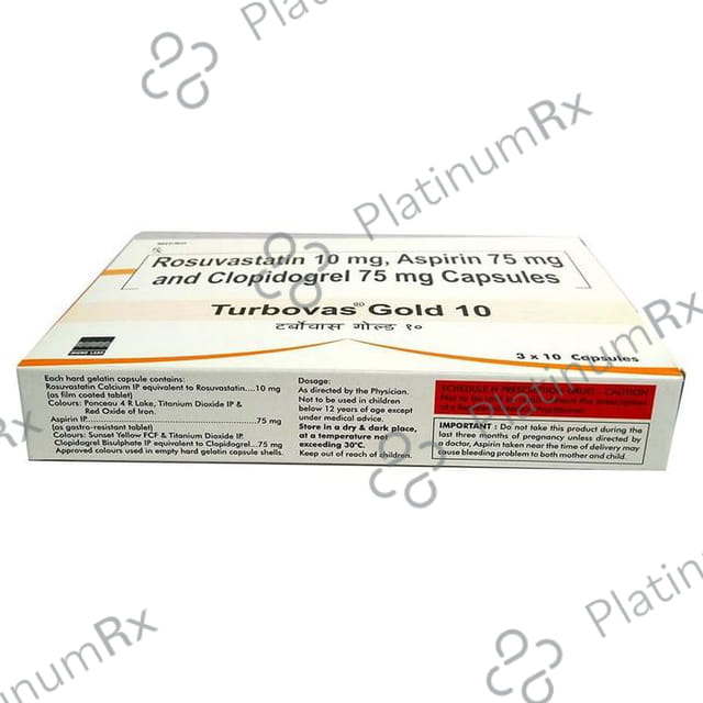 Turbovas Gold 10/75/75mg Capsule 10s