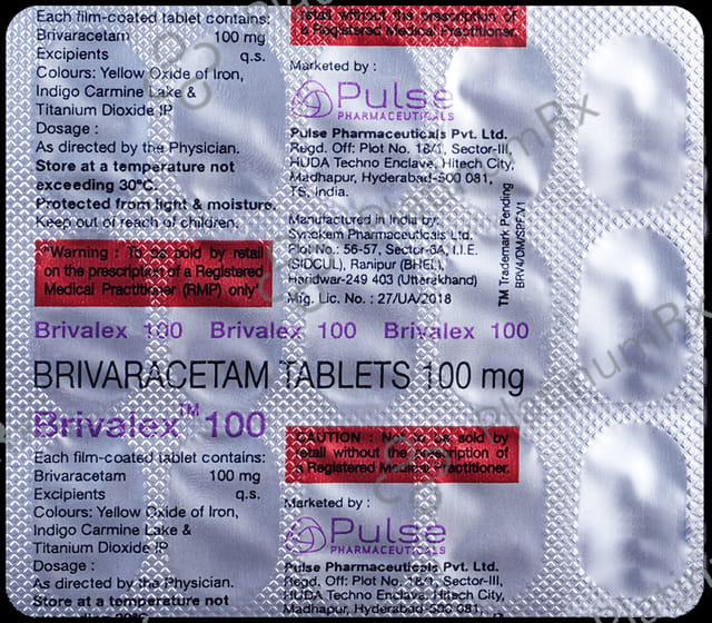 Brivalex 100mg Tablet 15s
