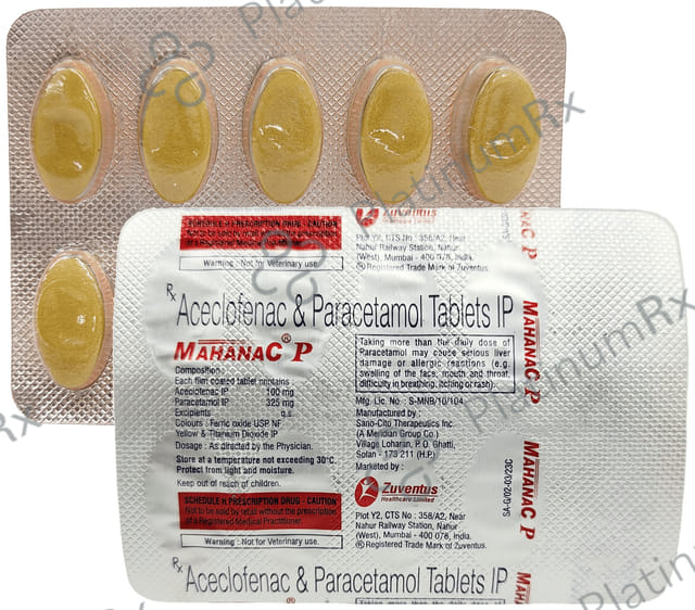Mahanac P 100/325mg Tablet 10s