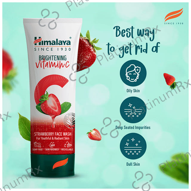 Himalaya Brightening Vitamin C Face Face Wash Strawberry 50 ml