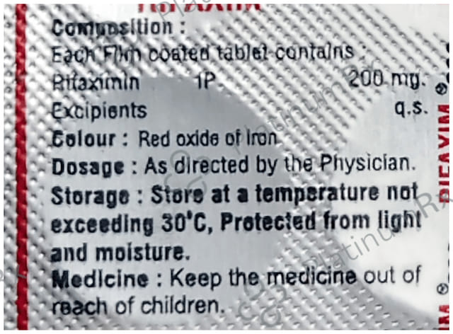 Rifaxim 200mg Tablet 10s