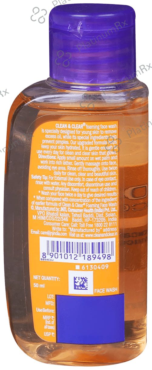 Clean & Clear Foaming Face Wash 50ml